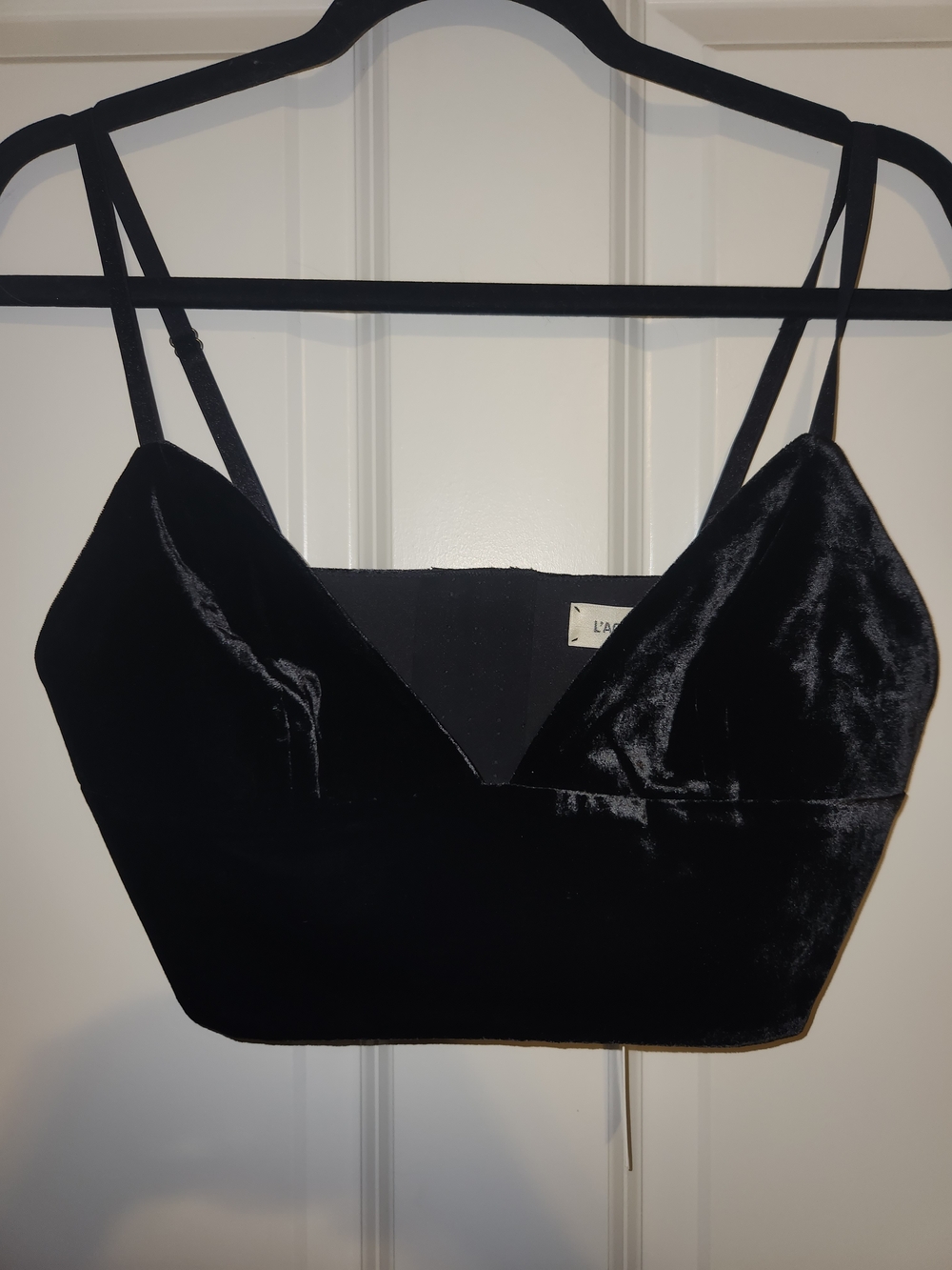*NWT* L'AGENCE Black Velvet Bralette